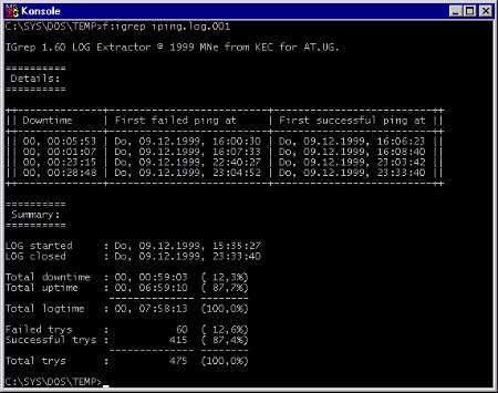 IGrep - Auswertung